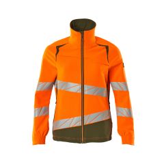 MASCOT 19008 Accelerate Safe Jacket - Womens - Hi-Vis Orange/Moss Green