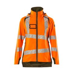 MASCOT 19011 Accelerate Safe Outer Shell Jacket - Womens - Hi-Vis Orange/Moss Green