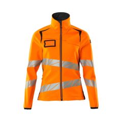 MASCOT 19012 Accelerate Safe Softshell Jacket - Womens - Hi-Vis Orange/Dark Navy