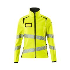 MASCOT 19012 Accelerate Safe Softshell Jacket - Womens - Hi-Vis Yellow/Black