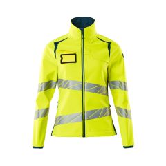 MASCOT 19012 Accelerate Safe Softshell Jacket - Womens - Hi-Vis Yellow/Dark Petroleum