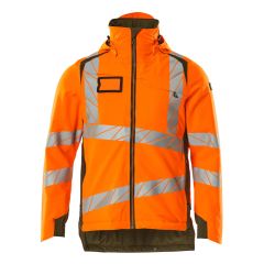 MASCOT 19035 Accelerate Safe Winter Jacket - Mens - Hi-Vis Orange/Moss Green