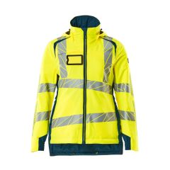 MASCOT 19045 Accelerate Safe Winter Jacket - Womens - Hi-Vis Yellow/Dark Petroleum