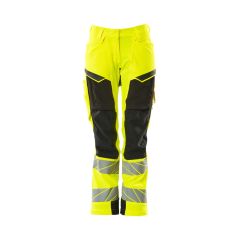 MASCOT 19078 Accelerate Safe Trousers With Kneepad Pockets - Womens - Hi-Vis Yellow/Black