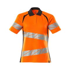 MASCOT 19093 Accelerate Safe Polo Shirt - Womens - Hi-Vis Orange/Dark Navy