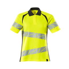 MASCOT 19093 Accelerate Safe Polo Shirt - Womens - Hi-Vis Yellow/Dark Navy