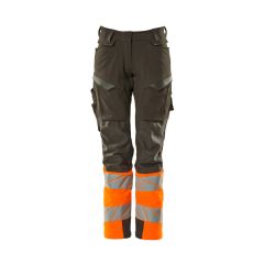 MASCOT 19178 Accelerate Safe Trousers With Kneepad Pockets - Womens - Dark Anthracite/Hi-Vis Orange