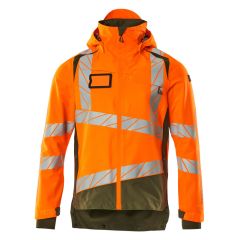 MASCOT 19301 Accelerate Safe Outer Shell Jacket - Mens - Hi-Vis Orange/Moss Green