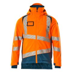 MASCOT 19335 Accelerate Safe Winter Jacket - Mens - Hi-Vis Orange/Dark Petroleum