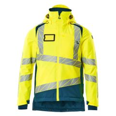 MASCOT 19335 Accelerate Safe Winter Jacket - Mens - Hi-Vis Yellow/Dark Petroleum