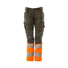 MASCOT 19678 Accelerate Safe Trousers With Kneepad Pockets - Womens - Dark Anthracite/Hi-Vis Orange