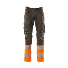MASCOT 19679 Accelerate Safe Trousers With Kneepad Pockets - Mens - Dark Anthracite/Hi-Vis Orange