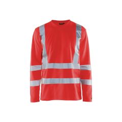 Blaklader 3381 Hi-Vis Uv Long Sleeved T-Shirt - Red Hi-Vis