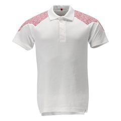 Mascot 20083 Polo Shirt - Food & Care - White/Traffic Red
