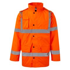Hi Vis Motorway Jacket - EN471 Class 3 - Waterproof - Orange