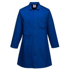 Portwest 2202 Men's Food Coat, One Pocket - (Royal Blue)