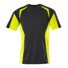 MASCOT 22082 Accelerate Safe T-Shirt - Mens - Black/Hi-Vis Yellow