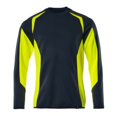 MASCOT 22084 Accelerate Safe Sweatshirt - Mens - Dark Navy/Hi-Vis Yellow