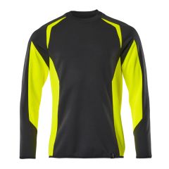 MASCOT 22084 Accelerate Safe Sweatshirt - Mens - Black/Hi-Vis Yellow