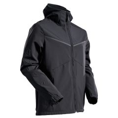 MASCOT 22102 Customized Softshell Jacket With Hood - Mens - Black
