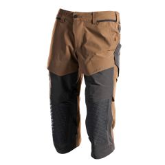 Mascot 22249 3/4 Length Trousers with Kneepad Pockets - Mens - Nut Brown/Black