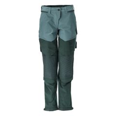 Mascot 22278 Trousers with Kneepad Pockets - Women's - Light Forest Green/Forest Green