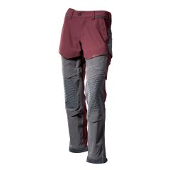 MASCOT 22279 Customized Trousers With Kneepad Pockets - Mens - Bordeaux/Stone Grey