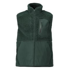 Mascot 22465 Pile Gilet with Zipper - Mens - Forest Green