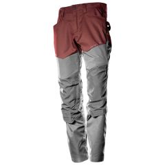 Mascot 22479 Trousers with Kneepad Pockets - Mens - Autumn Red/Stone Grey