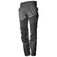 Mascot 22479 Trousers with Kneepad Pockets - Mens - Stone Grey/Black