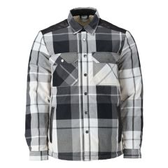 Mascot 23104 Flannel Shirt with Pile Lining - Mens - Stone Grey Checked