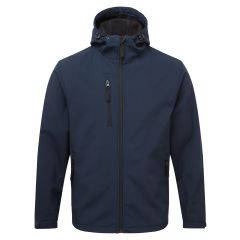Fort Workwear Holkham Hooded Stretch Softshell Jacket - Waterproof - Navy Blue