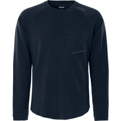 Fristads Heavy Long Sleeve T-Shirt - 100% Organic Cotton - 7821 GHT (Dark Navy)