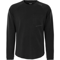 Fristads Heavy Long Sleeve T-Shirt - 100% Organic Cotton - 7821 GHT (Black)