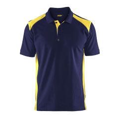 Blaklader 3324 Polo Shirt - Navy Blue/Hi-Vis Yellow