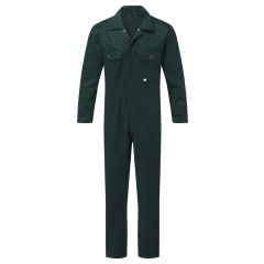 Fort Workwear Stud Front Coverall - Polycotton 240gsm - Green