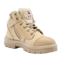 Steel Blue PARKES Scuff Cap, Zip Safety Boots - S3, TPU - Sand