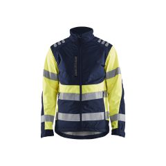 Blaklader 4497 Hi-Vis Softshell Jacket - Navy Blue/Hi-Vis Yellow