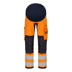 Tranemo 4327 VISION Hi-Vis Maternity Stretch Trousers - Orange/Navy