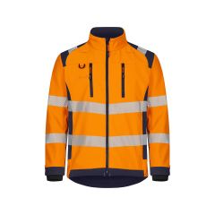Tranemo 4332 VISION Hi-Vis Softshell Jacket - Orange/Navy