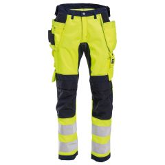 Tranemo 4350 VISION Hi-Vis Craftsman Stretch Trousers - Yellow/Navy