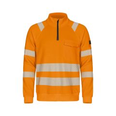 Tranemo 4374 Hi-Vis Half Zip Sweatshirt - Orange