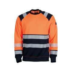 Tranemo 4375 VISION Hi-Vis sweatshirt - Orange/Navy