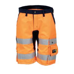 Tranemo 4380 VISION Hi-Vis Stretch Shorts - Orange/Navy