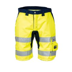 Tranemo 4380 VISION Hi-Vis Stretch Shorts - Yellow/Navy