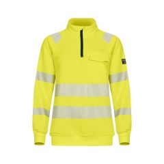 Tranemo 4384 VISION Hi-Vis Ladies Half Zip Sweatshirt - Yellow