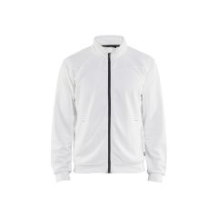 Blaklader 3362 Sweatshirt With Full Zip - White/Dark Grey