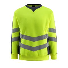 MASCOT 50126 Wigton Safe Supreme Sweatshirt - Hi-Vis Yellow/Dark Navy