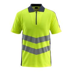 MASCOT 50130 Murton Safe Supreme Polo Shirt - Hi-Vis Yellow/Dark Navy
