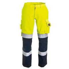 Tranemo 5024 CANTEX Stretch Flame Retardant Rail Cutting Trousers - Yellow/Anthracite